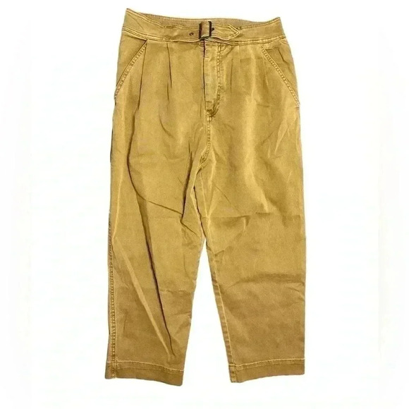 Free People Pants - FREE PEOPLE Seamed Like The Real Thing Straight Leg Trouser Pants Mustard Size 6